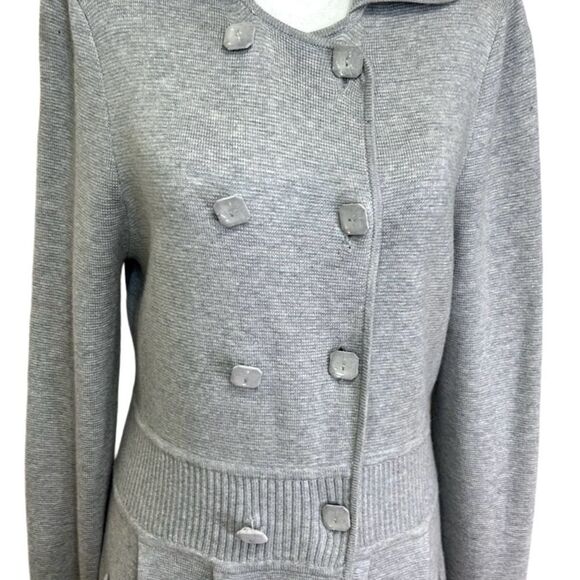 Rebecca Taylor - “Cash Feel Coat” Wool Trench, Jacket Dress - NWT, Size L, Gray - Picture 10 of 17